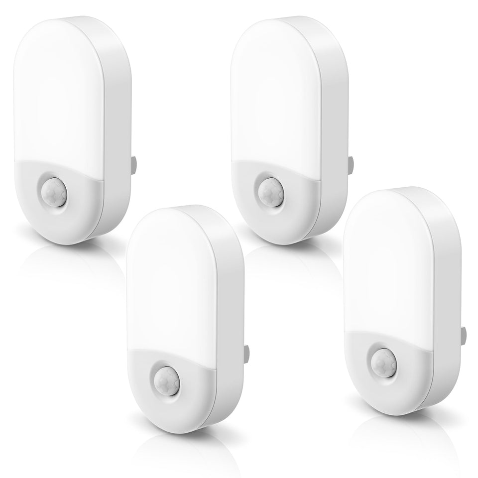 L LOHAS LED motion sensor night light on wall for hands-free hallway lighting.