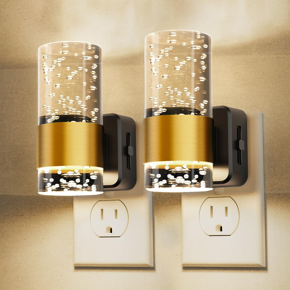 L LOHAS LED night light front view of plug-in design for hallway use