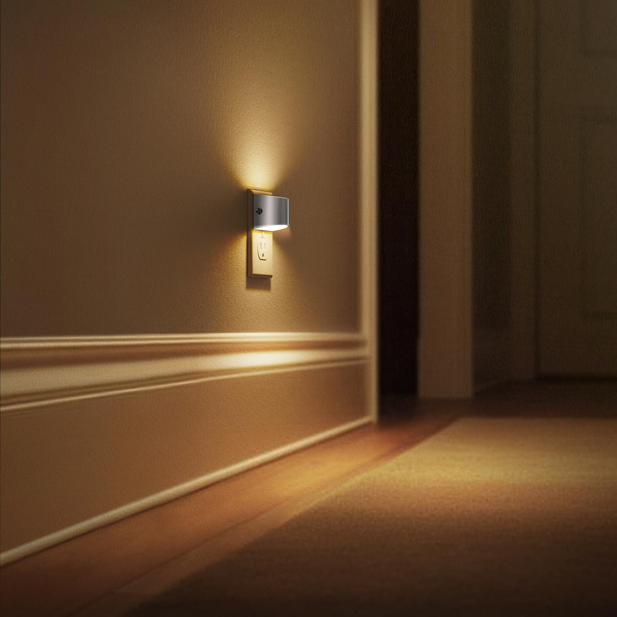 L LOHAS LED two-pack provides safe, gentle guidance for stairs.
