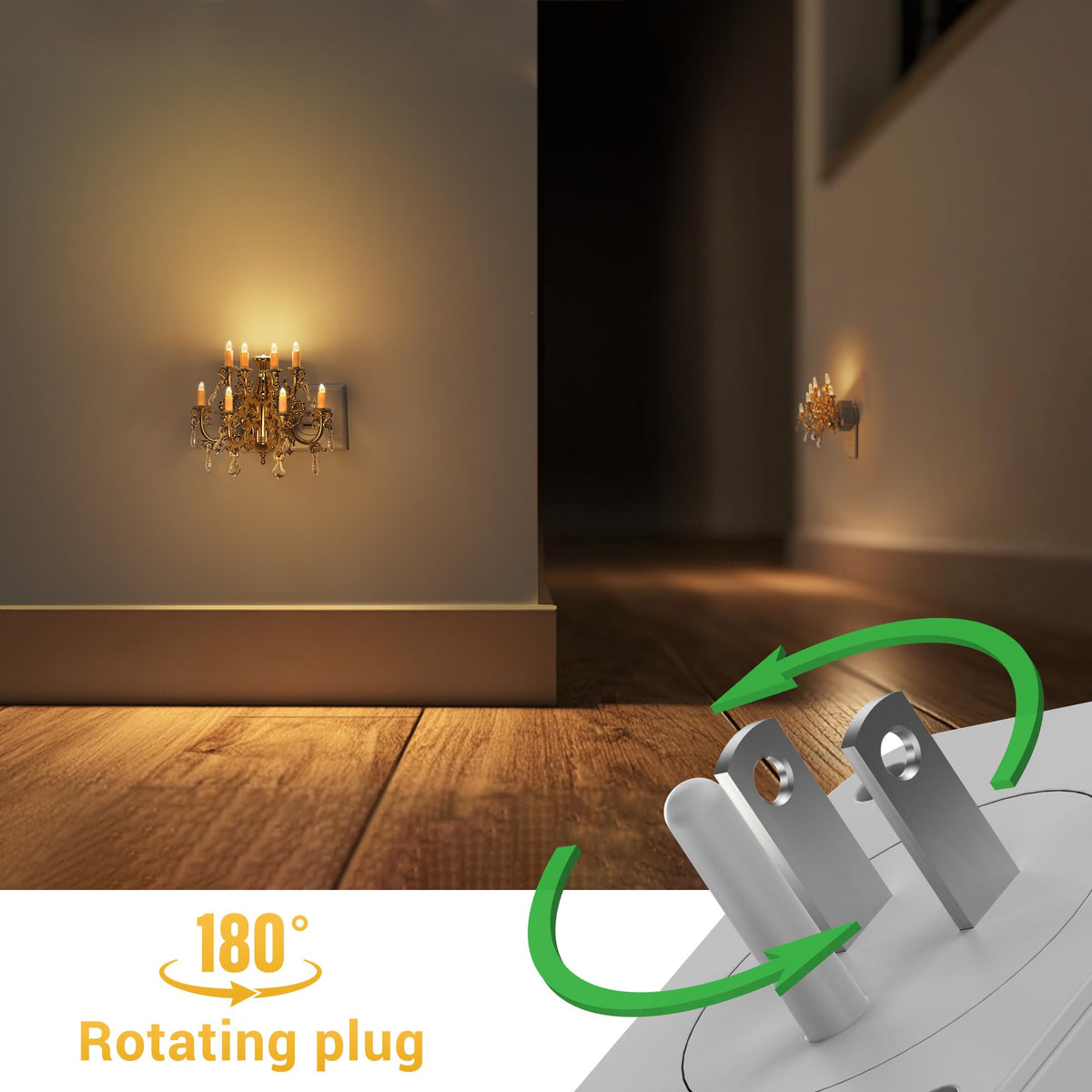 L LOHAS LED night light offers three brightness levels for mood and navigation