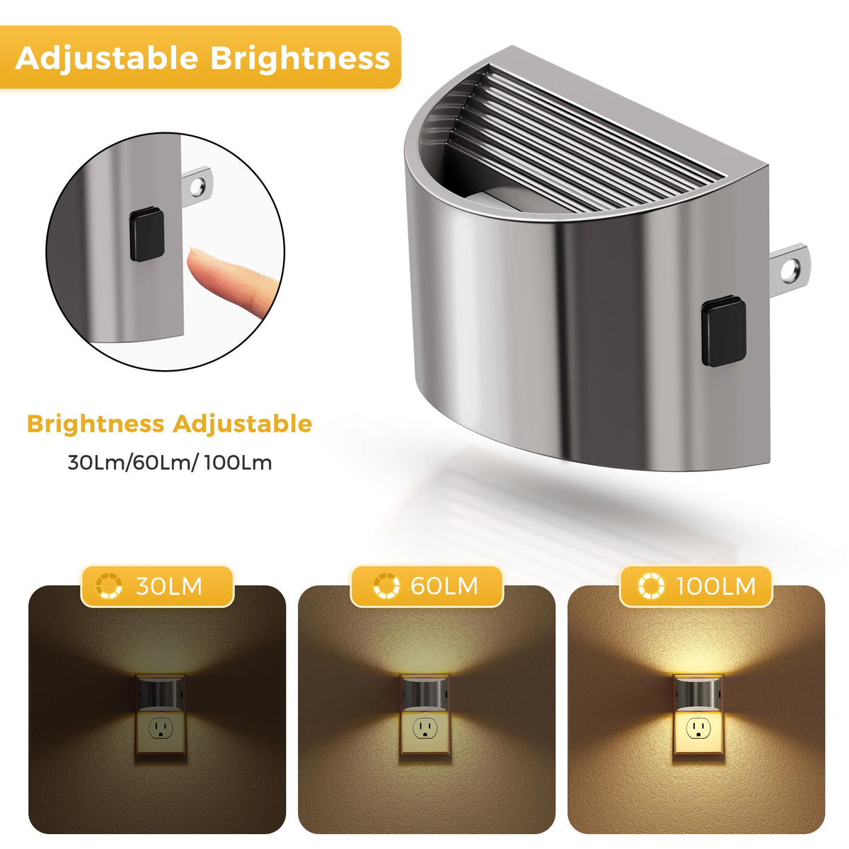 L LOHAS LED 3000K soft white glow for cozy nighttime visibility.