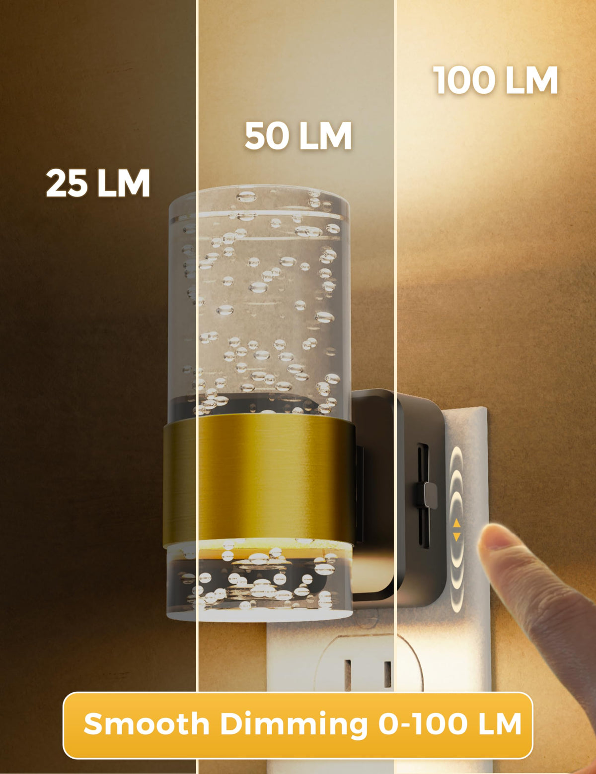 L LOHAS LED night light adjustable brightness for bathroom ambience
