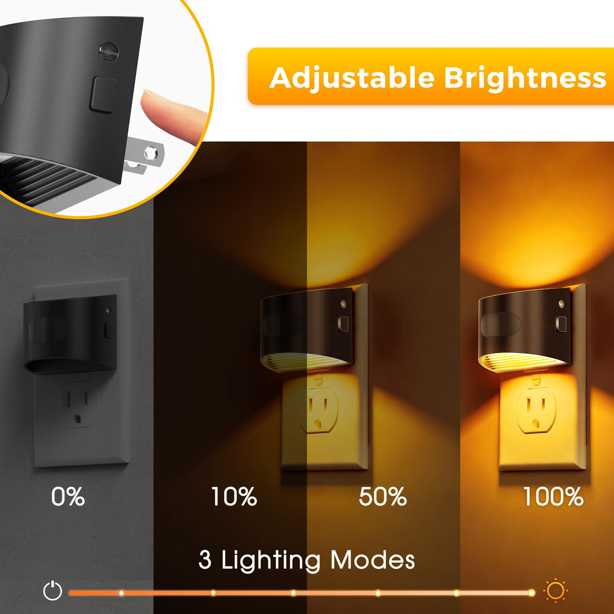 Amber 1600K glow creates warm, glare-free atmosphere throughout rooms