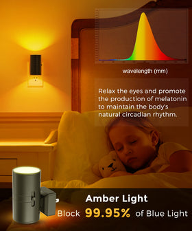 L LOHAS LED amber night light with dimmable brightness for customized lighting.