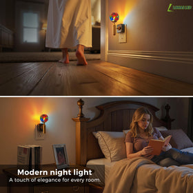 L LOHAS LED night light ideal for bedrooms, hallways, bathrooms, and living spaces.