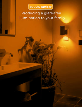 L LOHAS LED amber night light ideal for bedrooms and nurseries.