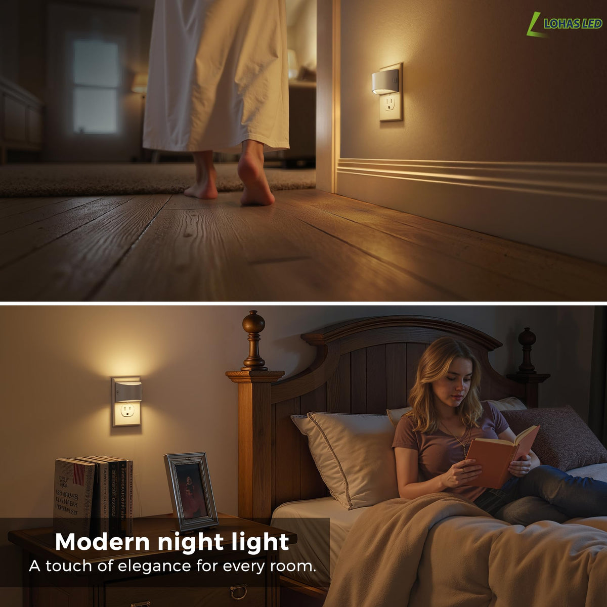 L LOHAS LED night light ideal for bedrooms and nurseries.