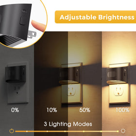 L LOHAS LED night light features a black square frame for modern style