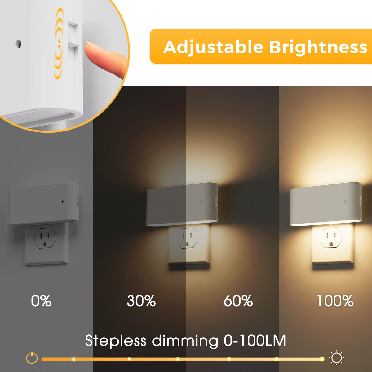 L LOHAS LED night light dimmable brightness for cozy bedroom ambience.