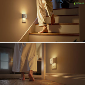 L LOHAS LED night light with brightness control at 10/50/100 lm.