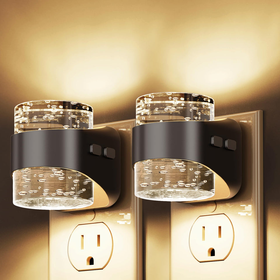 L LOHAS LED bubble wall night light 2-pack emits soft glow for any room