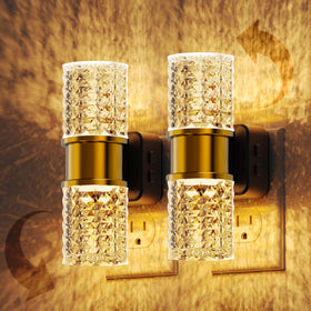 L LOHAS LED night light with diamond accents for elegant mood lighting.