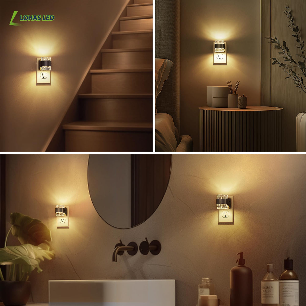 L LOHAS LED dimmable night light with five brightness levels