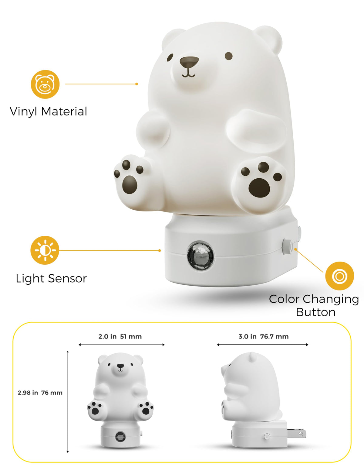 L LOHAS LED durable nursery night light built for long-lasting use.