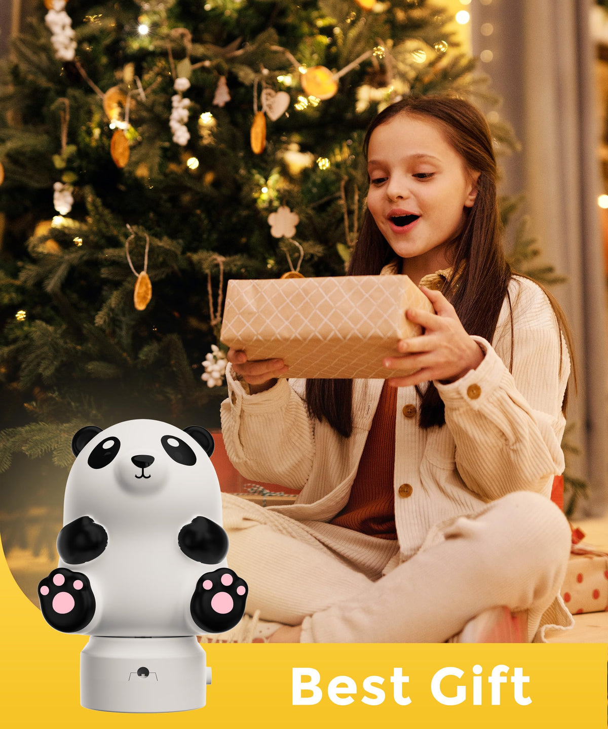 L LOHAS LED durable panda night light built for long-lasting use