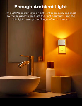 L LOHAS LED dusk-to-dawn sensor lights the way automatically in dim hallways.