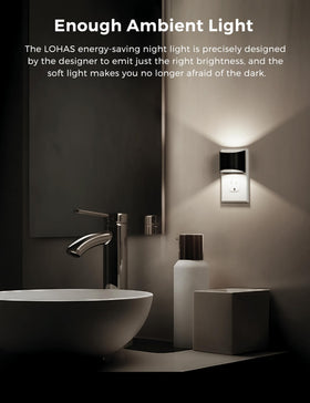 L LOHAS LED night light with dusk-to-dawn sensor for automatic operation