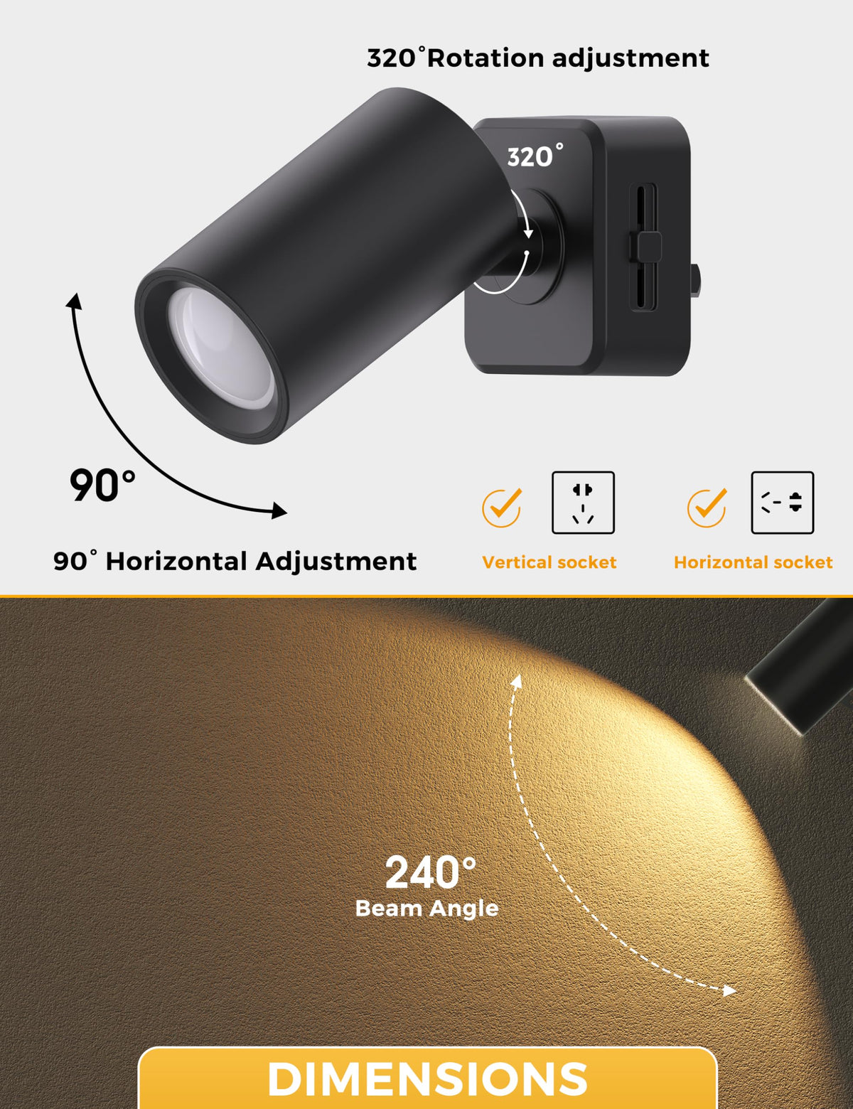 L LOHAS LED night light featuring dusk-to-dawn sensor for hands-free operation.