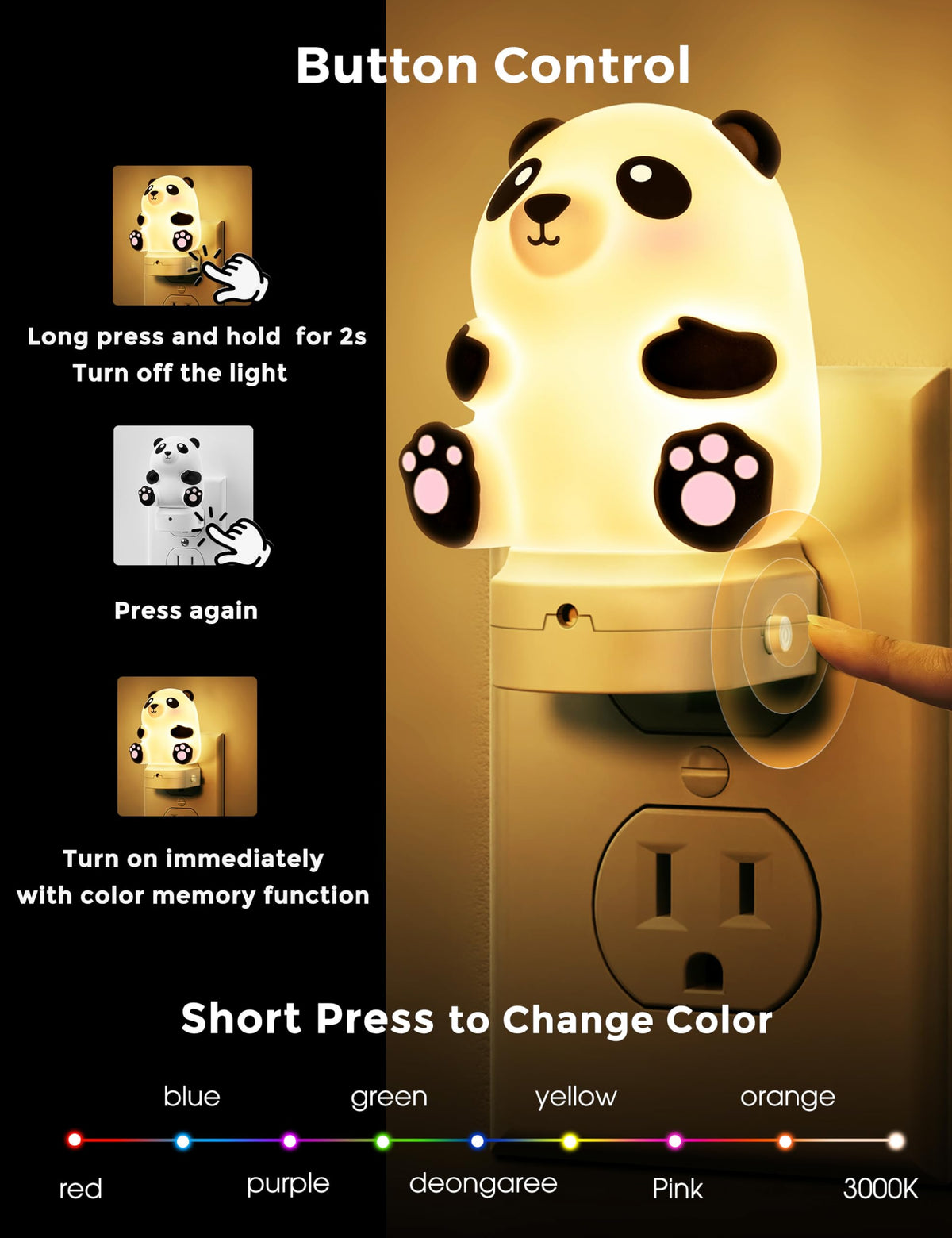L LOHAS LED dusk-to-dawn sensor night light switches on automatically