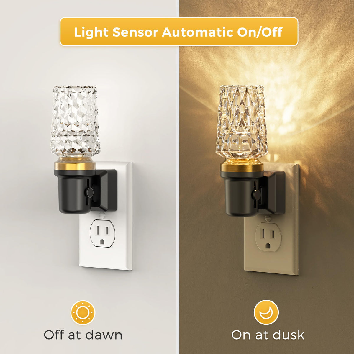 L LOHAS LED dusk-to-dawn sensor activates when needed for hands-free lighting.