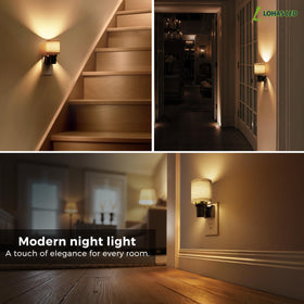 L LOHAS LED night light dusk-to-dawn sensor activates automatically at dusk