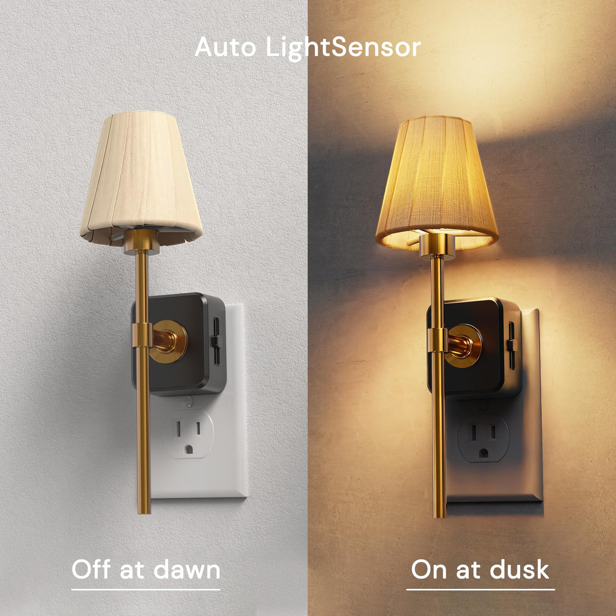 L LOHAS LED night light with dusk-to-dawn sensor activates automatically for easy, energy-efficient lighting.