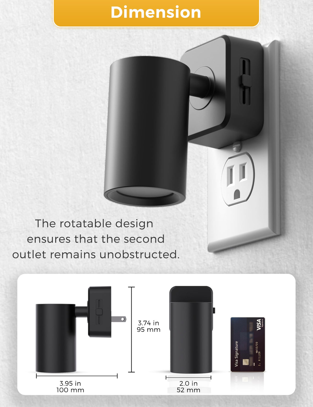 L LOHAS LED night light easy to install in any standard outlet.