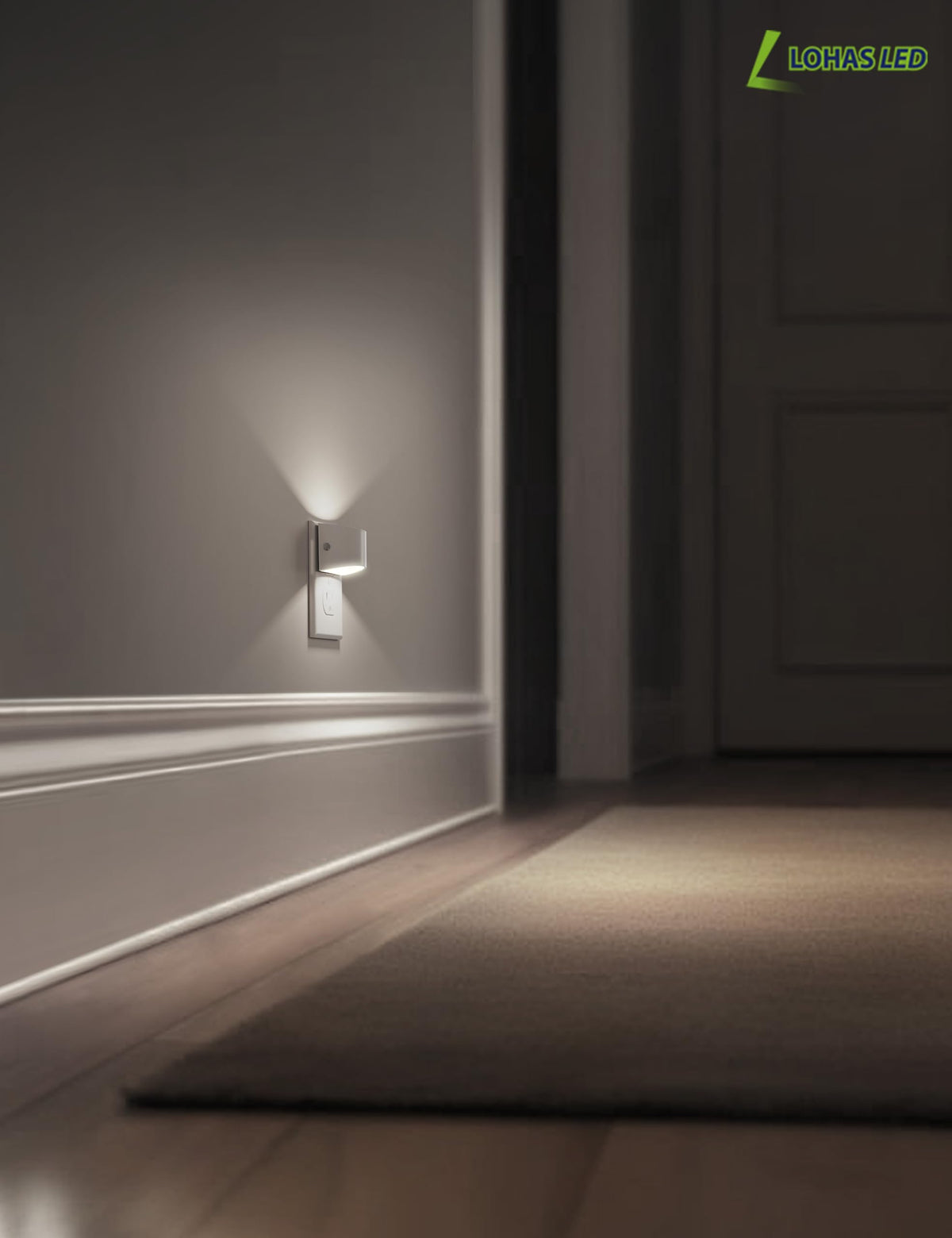 L LOHAS LED night light uses only 1W for energy efficiency.