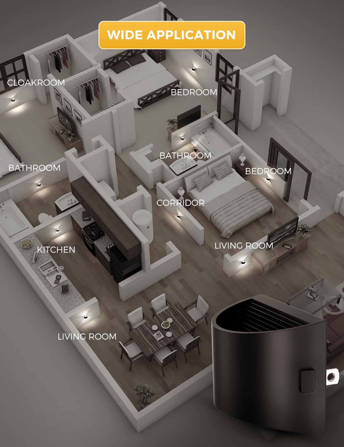 L LOHAS LED night light around 1W powering energy-efficient glow
