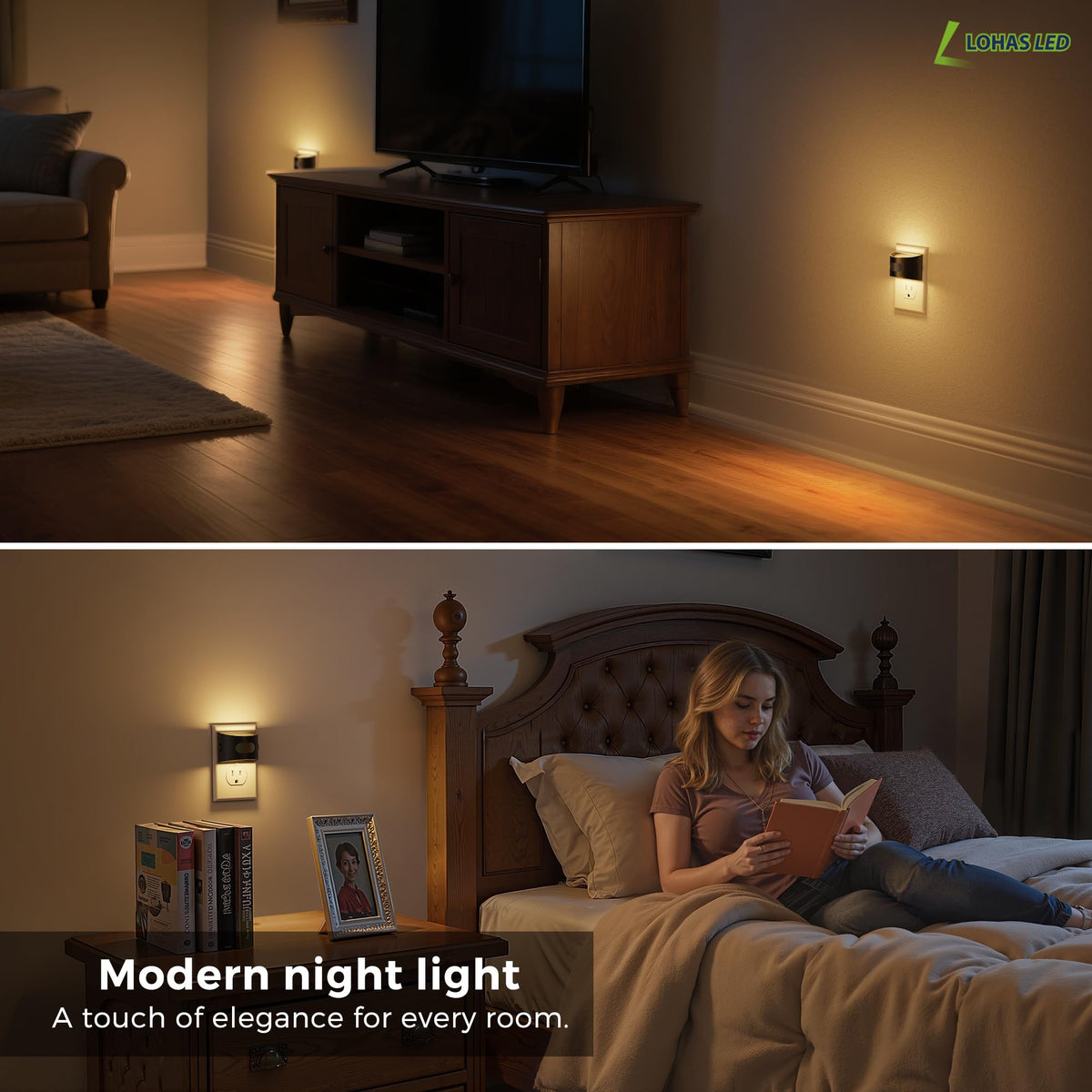 L LOHAS LED night light consumes only 1W for efficient energy use