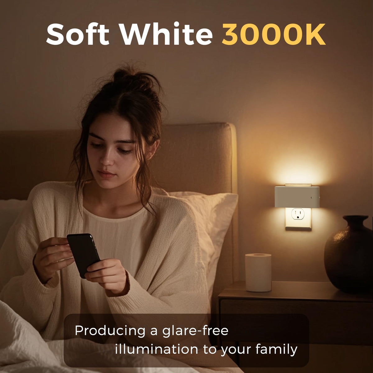 L LOHAS LED night light energy-saving with 30,000+ hours lifespan.