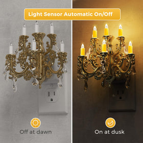 L LOHAS LED night light in flame mode creating cozy candle-like warmth