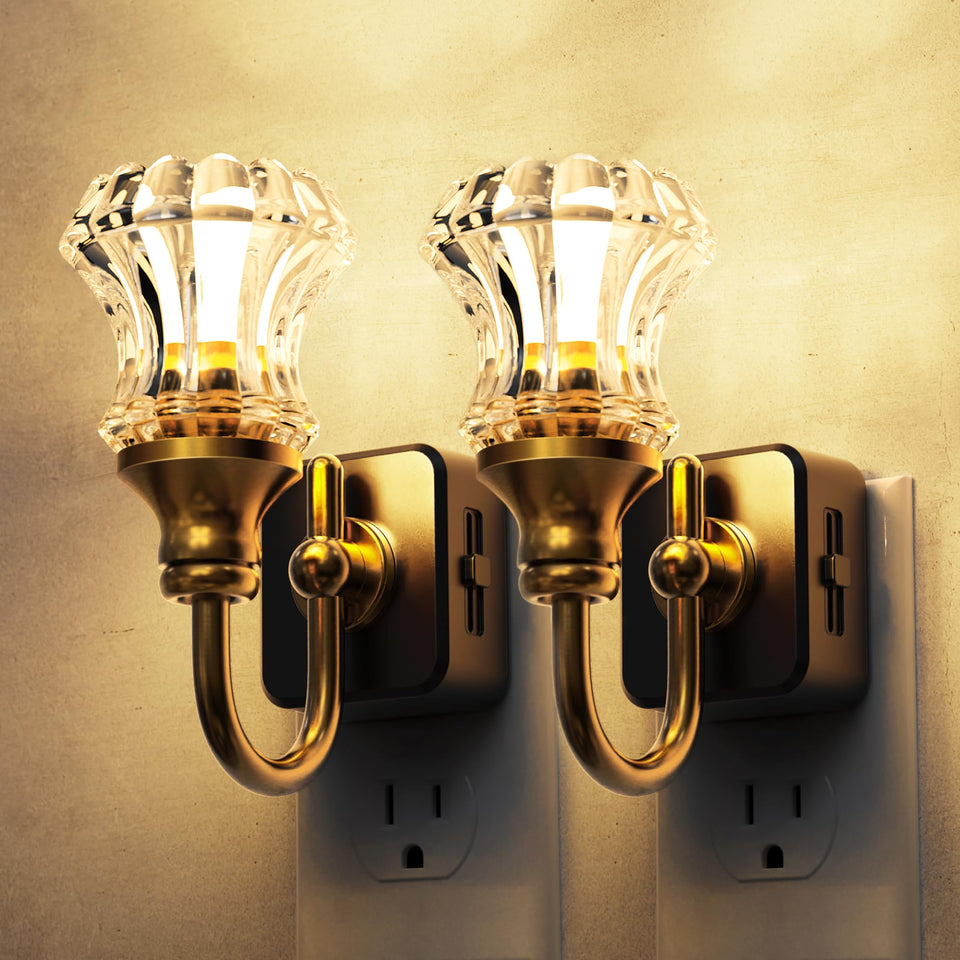 L LOHAS LED night light with glass globe and striped pattern for elegant wall lighting