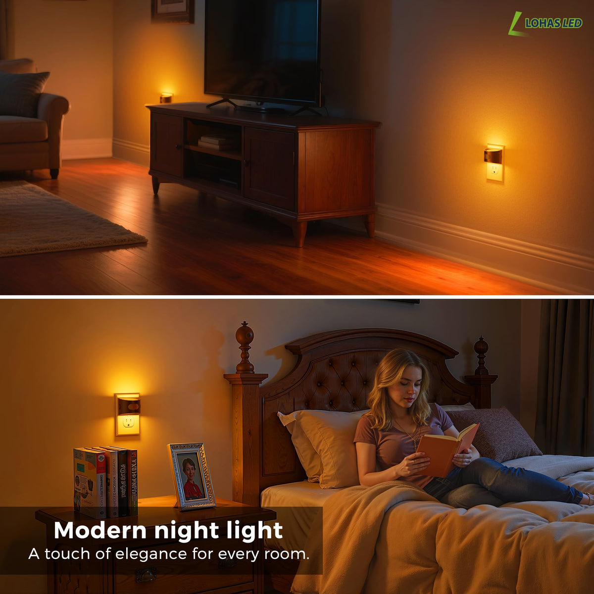 Compact plug-in design keeps outlets free for other devices
