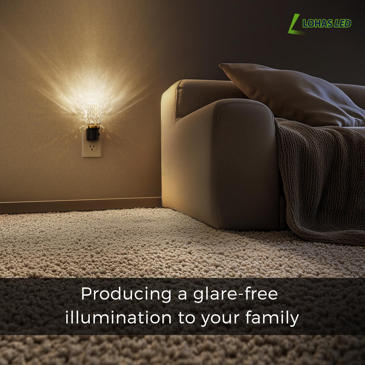 L LOHAS LED ideal for bedrooms, bathrooms, and hallways.