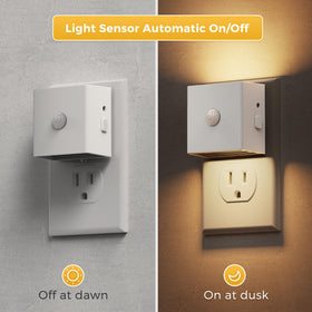 L LOHAS LED plug-in night light that does not block outlets.