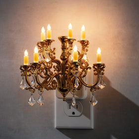 L LOHAS LED night light with crystal chandelier design adds refined ambience to entryways
