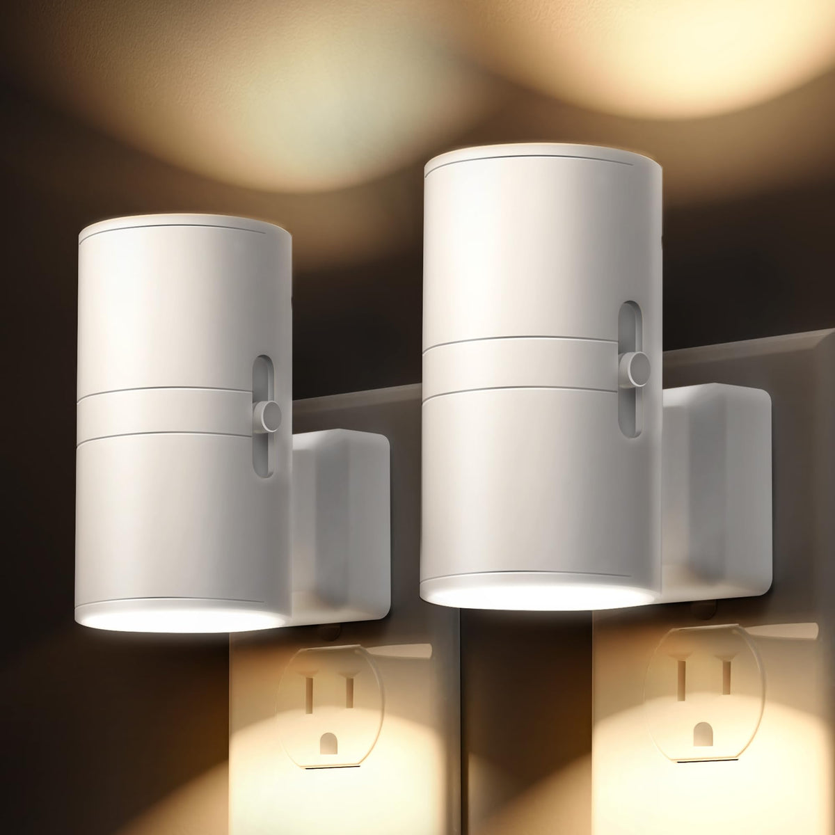 L LOHAS LED night light plug-in wall sensor for automatic night illumination.