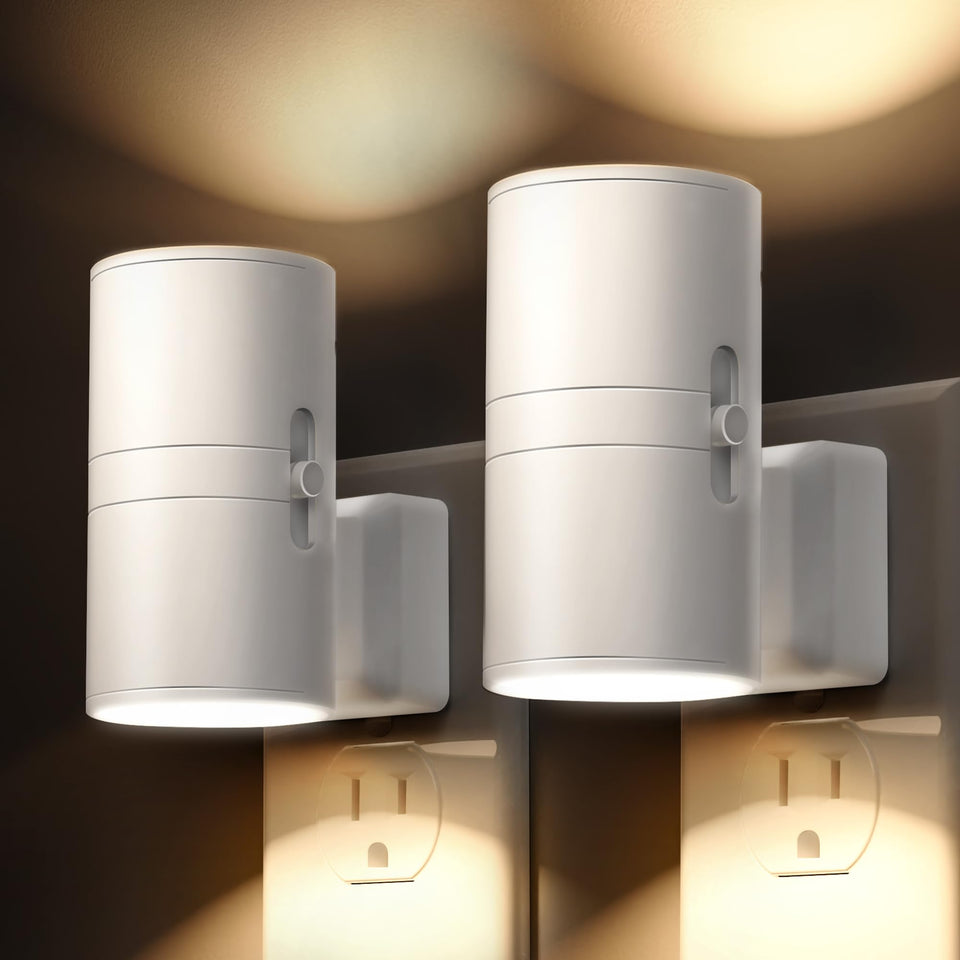 L LOHAS LED night light plug-in wall sensor for automatic night illumination.