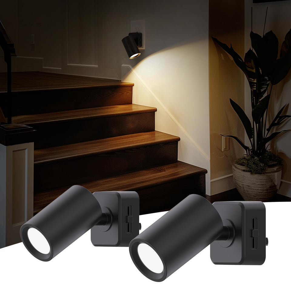 L LOHAS LED night light with rotatable design for versatile wall plug usage.