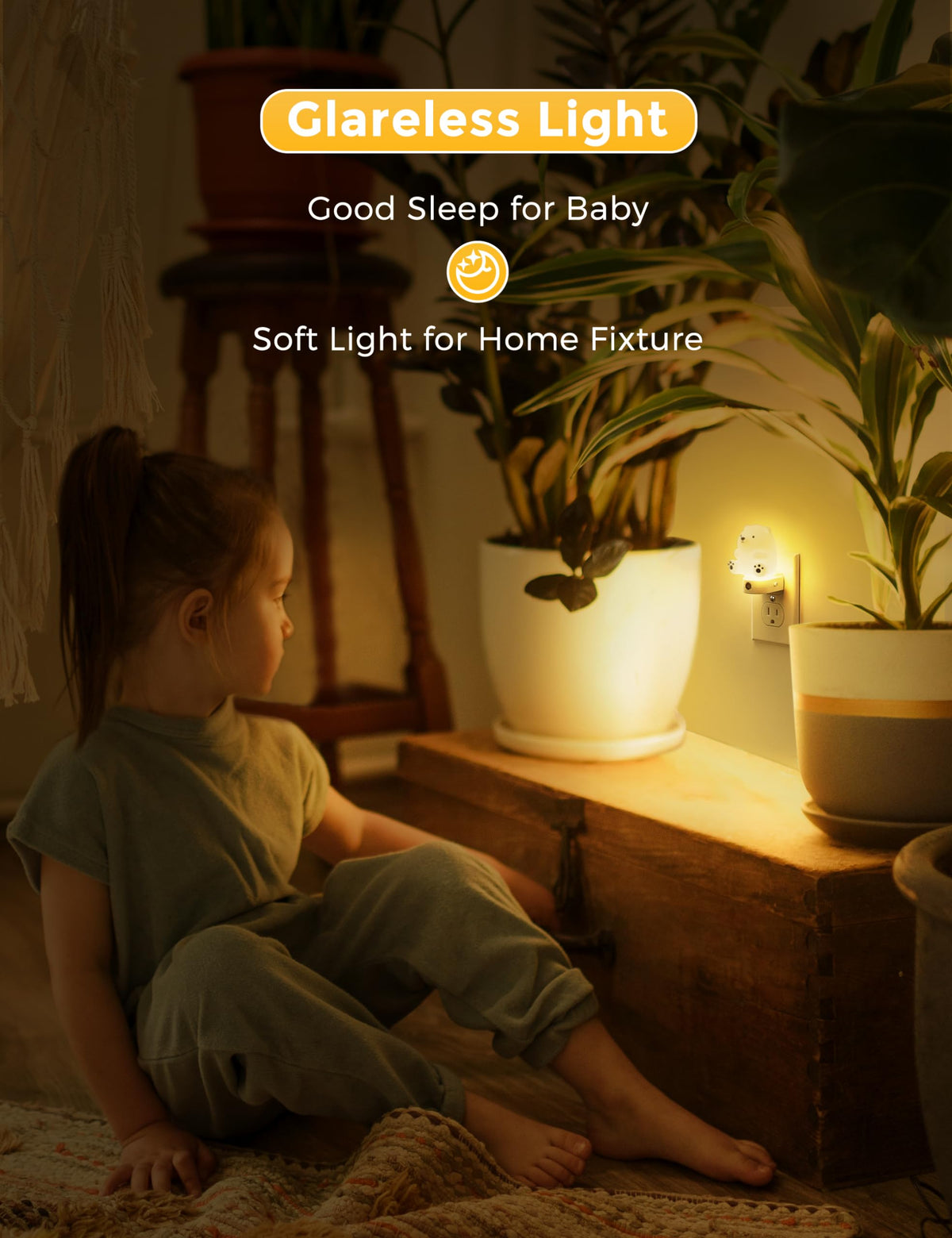 L LOHAS LED soft white mode provides gentle illumination for reading and bedtime.