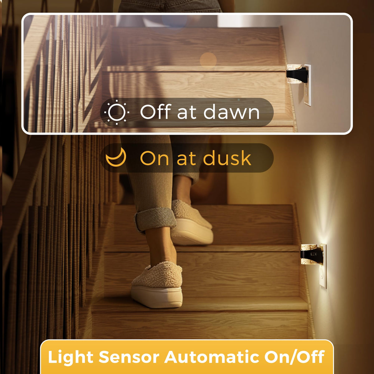 L LOHAS LED bubble night light provides upward and downward soft illumination
