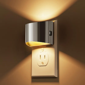 L LOHAS LED night light with wall plug and three brightness levels for bedrooms.