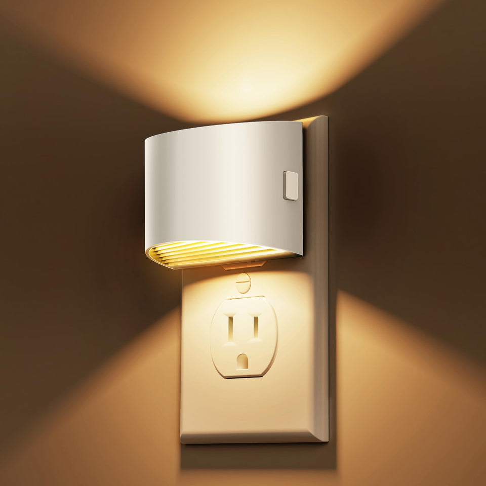 L LOHAS LED night light wall plug provides gentle hallway illumination