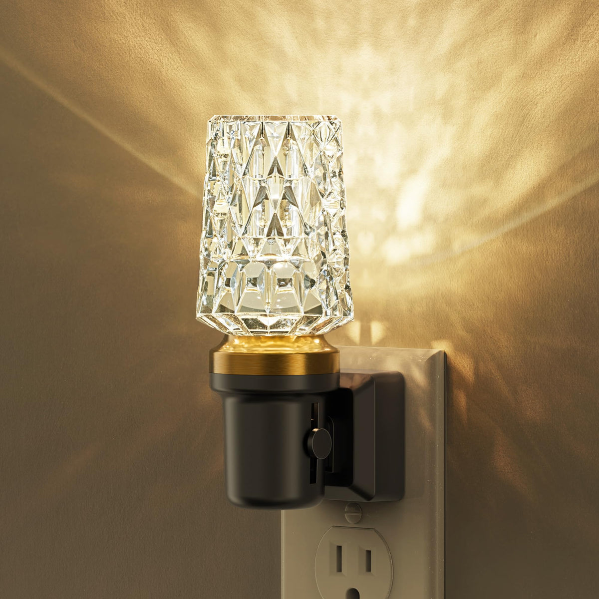 L LOHAS LED night light with clear acrylic wall-sconce adds elegant decor and safety.