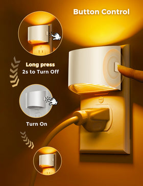 L LOHAS LED night light features white housing for a clean, modern look.