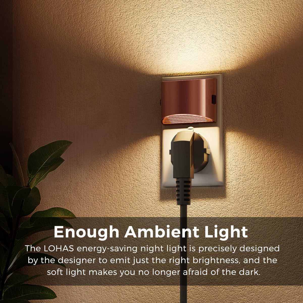 L LOHAS LED night lights with dimmable side control for customizable brightness