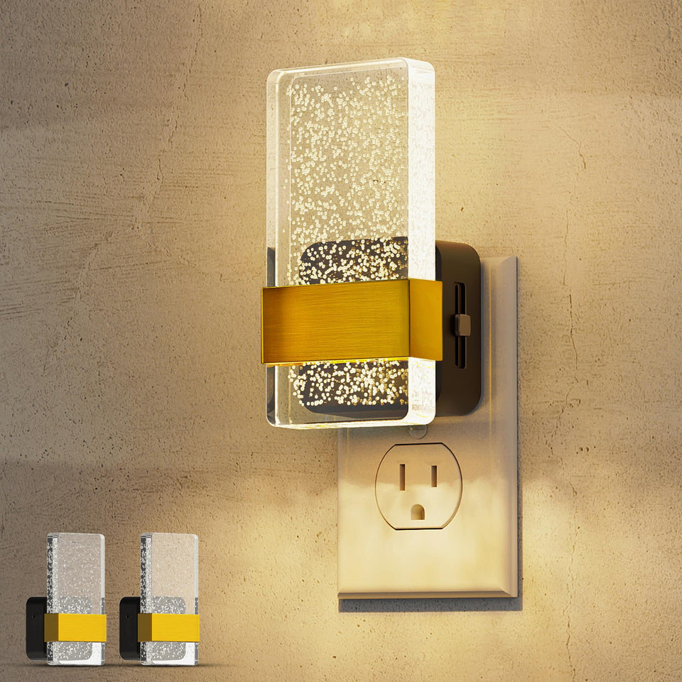 L LOHAS LED night lights plugged in two-pack for safe hallway lighting