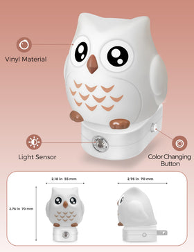 L LOHAS LED Owl Night Light with color cycling for dynamic nighttime scenes