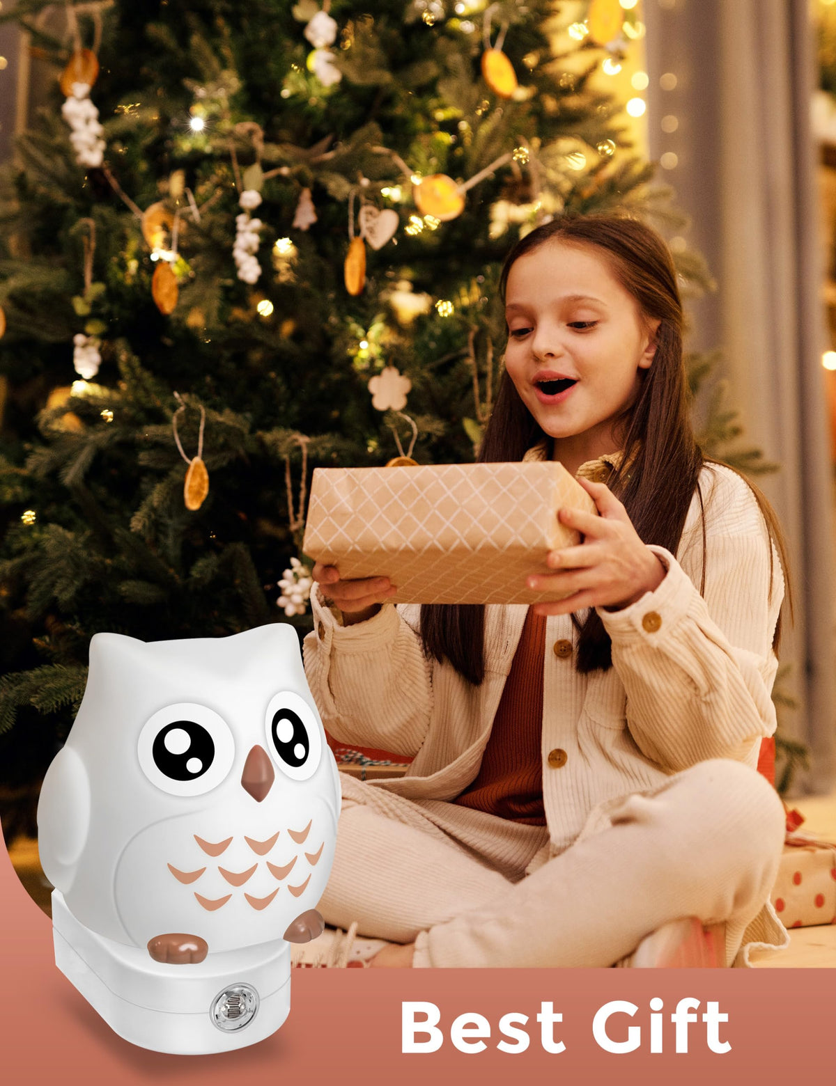 L LOHAS LED Owl Night Light suited for nursery and kid’s room decor
